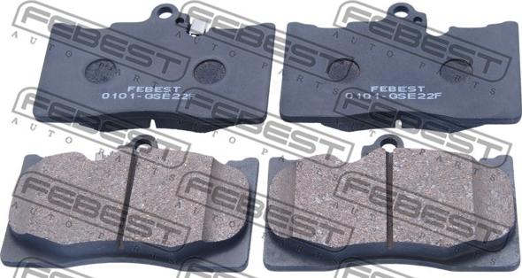Febest 0101-GSE22F - Комплект спирачно феродо, дискови спирачки vvparts.bg