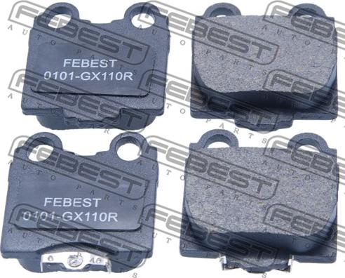 Febest 0101-GX110R - Комплект спирачно феродо, дискови спирачки vvparts.bg