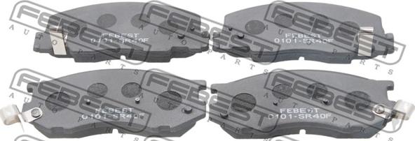 Febest 0101-SR40F - Комплект спирачно феродо, дискови спирачки vvparts.bg