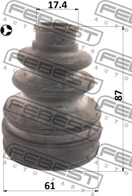 Febest 0115-KSP130T - Маншон, полуоска vvparts.bg