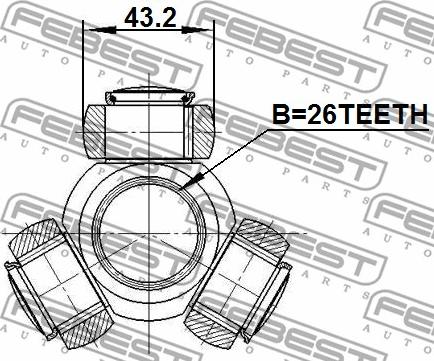 Febest 0116-ACV40 - Трипод, полуоска vvparts.bg