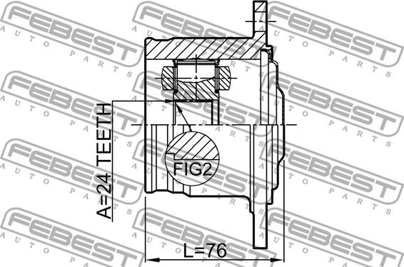 Febest 0111-ACA20R - Каре комплект, полуоска vvparts.bg