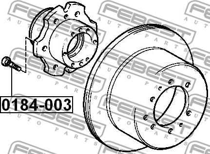 Febest 0184-003 - Колесен болт vvparts.bg