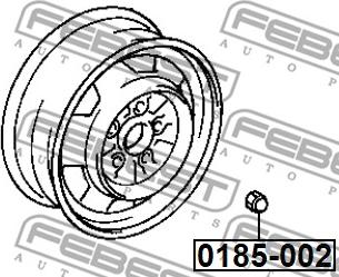 Febest 0185-002 - Гайка на колелото vvparts.bg