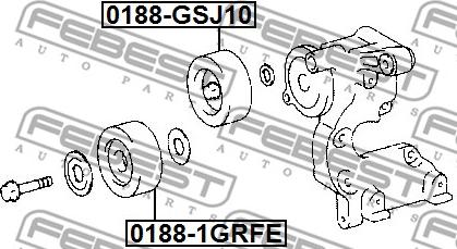 Febest 0188-1GRFE - Паразитна / водеща ролка, пистов ремък vvparts.bg