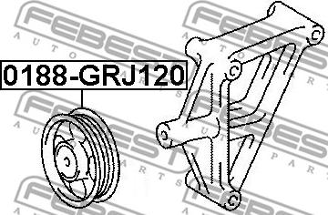 Febest 0188-GRJ120 - Паразитна / водеща ролка, пистов ремък vvparts.bg