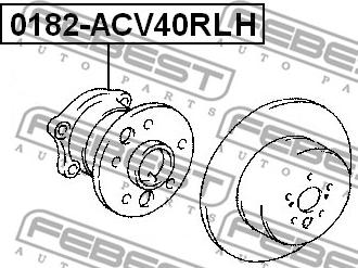 Febest 0182-ACV40RLH - Главина на колелото vvparts.bg