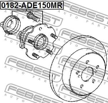 Febest 0182-ADE150MR - Главина на колелото vvparts.bg