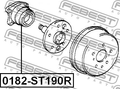 Febest 0182-ST190R - Главина на колелото vvparts.bg