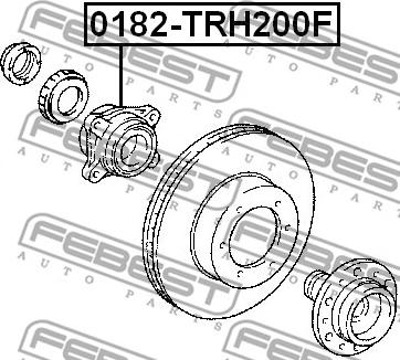 Febest 0182-TRH200F - Главина на колелото vvparts.bg