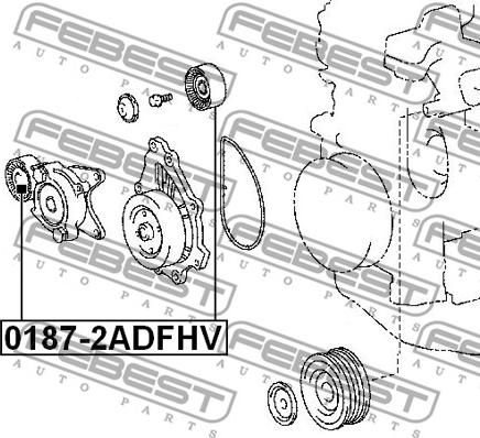 Febest 0187-2ADFHV - Паразитна / водеща ролка, пистов ремък vvparts.bg