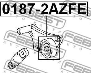 Febest 0187-2AZFE - Паразитна / водеща ролка, пистов ремък vvparts.bg