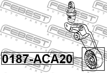 Febest 0187-ACA20 - Паразитна / водеща ролка, пистов ремък vvparts.bg