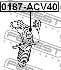 Febest 0187-ACV40 - Паразитна / водеща ролка, пистов ремък vvparts.bg