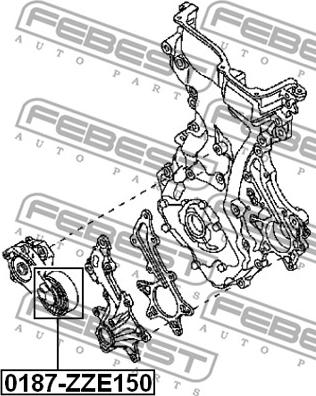 Febest 0187-ZZE150 - Паразитна / водеща ролка, пистов ремък vvparts.bg