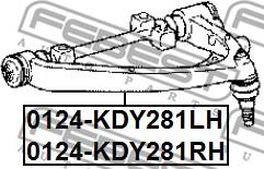 Febest 0124-KDY281LH - Носач, окачване на колелата vvparts.bg