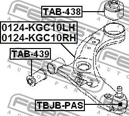 Febest TAB-438 - Тампон, носач vvparts.bg