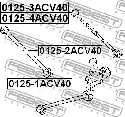 Febest 0125-3ACV40 - Носач, окачване на колелата vvparts.bg