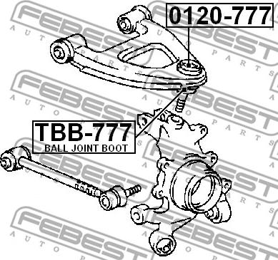 Febest TBB-777 - Ремонтен комплект, шарнир на носач / кормилна щанга vvparts.bg