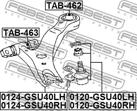 Febest 0120-GSU40LH - Шарнири vvparts.bg