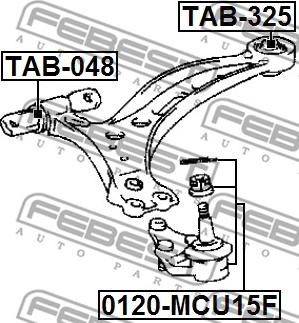 Febest TAB-048 - Тампон, носач vvparts.bg