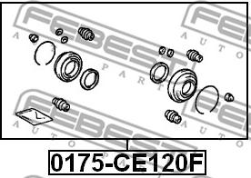 Febest 0175-CE120F - Ремонтен комплект, спирачен апарат vvparts.bg