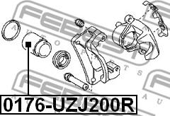 Febest 0176-UZJ200R - Бутало, спирачен апарат vvparts.bg