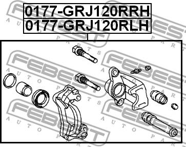 Febest 0177-GRJ120RRH - Спирачен апарат vvparts.bg