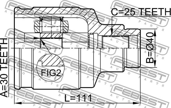 Febest 0811-1003 - Каре комплект, полуоска vvparts.bg