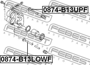 Febest 0874-B13UPF - Бодещ болт (щифт), спирачен апарат vvparts.bg