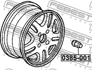 Febest 0385-001 - Гайка на колелото vvparts.bg