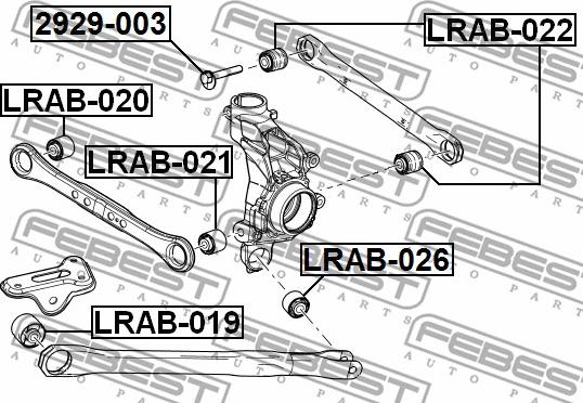 Febest LRAB-021 - Тампон, носач vvparts.bg