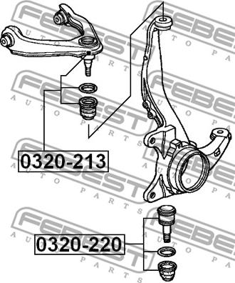 Febest 0320-213 - Шарнири vvparts.bg