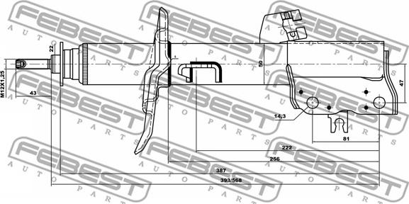 Febest 02660801FR - Амортисьор vvparts.bg