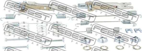 Febest 0204-G15RAR-KIT - Комплект принадлежности, челюсти за ръчна спирачка vvparts.bg