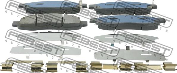 Febest 0201-A60F - Комплект спирачно феродо, дискови спирачки vvparts.bg