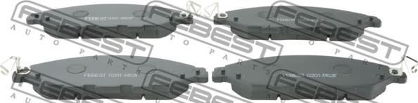 Febest 0201-R52F - Комплект спирачно феродо, дискови спирачки vvparts.bg
