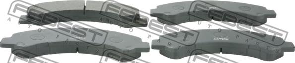Febest 0201-W41F - Комплект спирачно феродо, дискови спирачки vvparts.bg