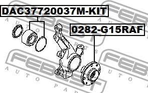 Febest 0282-G15RAF - Главина на колелото vvparts.bg