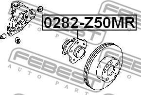 Febest 0282-Z50MR - Главина на колелото vvparts.bg