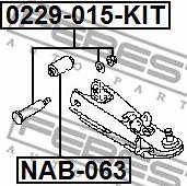 Febest 0229-015-KIT - Болт за регулиране на страничния наклон vvparts.bg