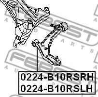 Febest 0224-B10RSLH - Носач, окачване на колелата vvparts.bg