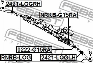 Febest RNRB-LOG - Ремонтен комплект, глава (накрайник)на напр.корм. щанга vvparts.bg