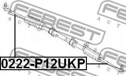 Febest 0222-P12UKP - Аксиален шарнирен накрайник, напречна кормилна щанга vvparts.bg