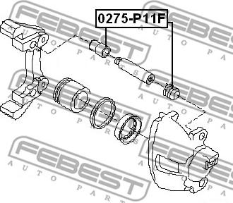 Febest 0275-P11F - Маншон, водач на спирачния апарат vvparts.bg