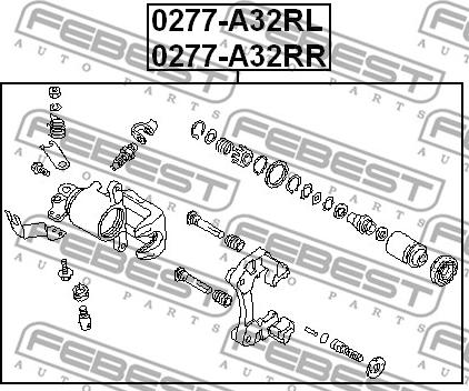 Febest 0277-A32RR - Спирачен апарат vvparts.bg