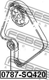 Febest 0787-SQ420 - Обтяжна ролка, ангренаж vvparts.bg