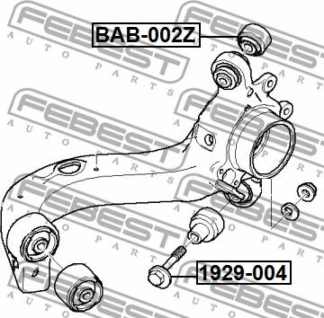 Febest 1929-004 - Болт за регулиране на страничния наклон vvparts.bg