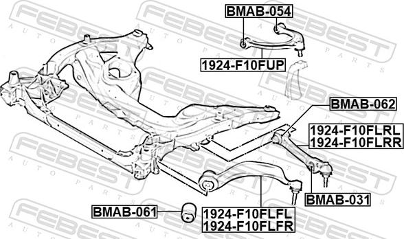 Febest 1924-F10FUP - Носач, окачване на колелата vvparts.bg