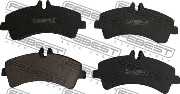 Febest 1601-900R - Комплект спирачно феродо, дискови спирачки vvparts.bg